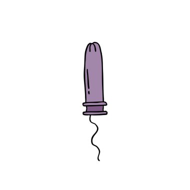 tampon aplikatör ile doodle simgesi