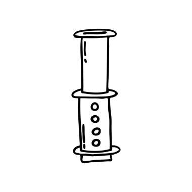 Doodle simgesi. alternatif kahve makinesi. bira kahve için aygıt