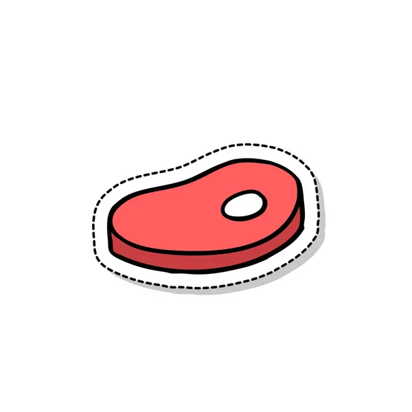Icône steak doodle — Image vectorielle