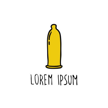 Prezervatif doodle simgesi