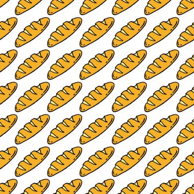 ekmek sorunsuz doodle desen