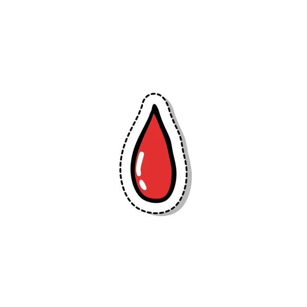 Ícone doodle gota de sangue — Vetor de Stock