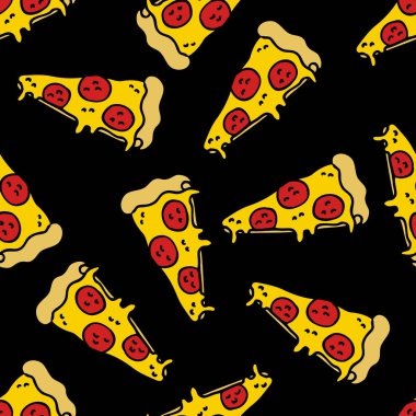 Pizza pürüzsüz karalama deseni