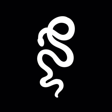 yılan doodle simgesi, renkli illüstrasyon