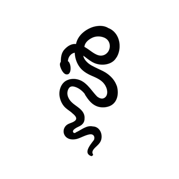 Icona doodle serpente, illustrazione vettoriale — Vettoriale Stock