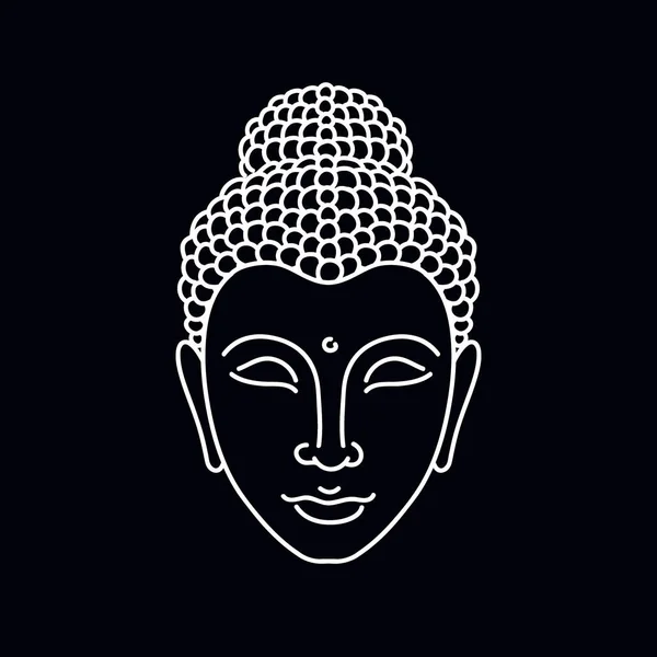 Buddha doodle icon, vector illustration — Stock Vector