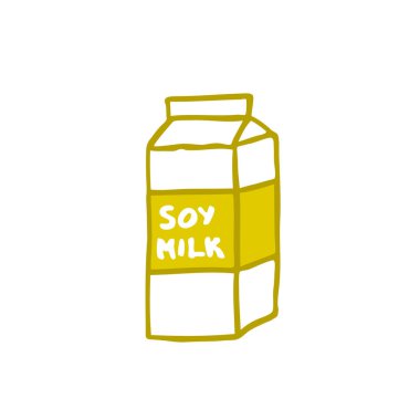 soya sütü doodle simgesi