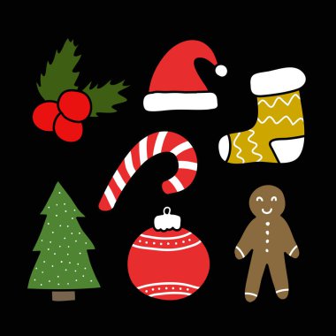 Noel doodle simgeler