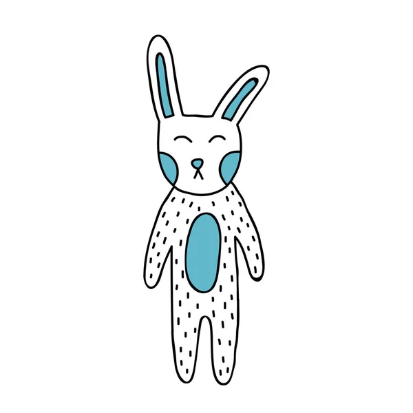 Icône lapin doodle — Image vectorielle