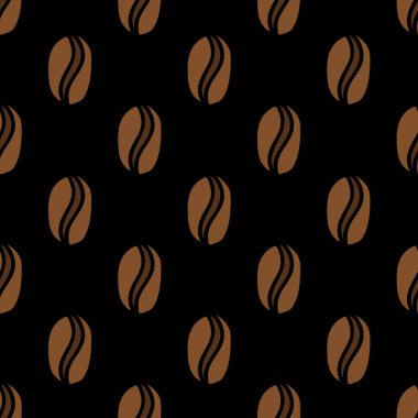 kahve çekirdeği sorunsuz doodle desen
