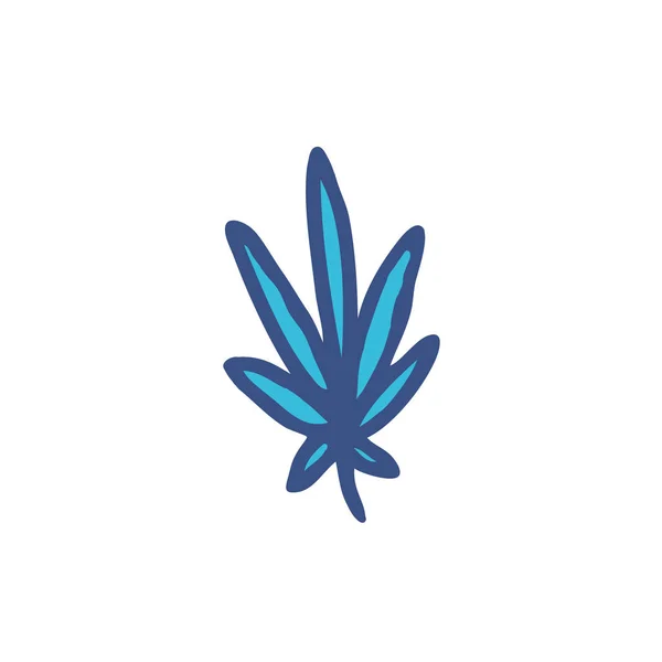 Icona scarabocchiare. cannabis marijuana foglia icona — Vettoriale Stock