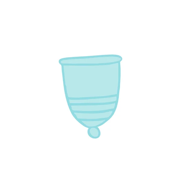 Menstrual cup doodle icon — Stock Vector