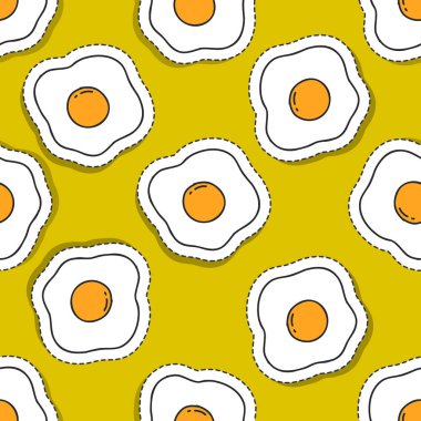 Sahanda yumurta sorunsuz doodle desen