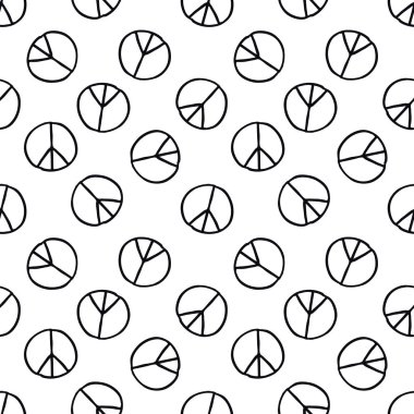 Pasifik işareti Dikişsiz desen doodle