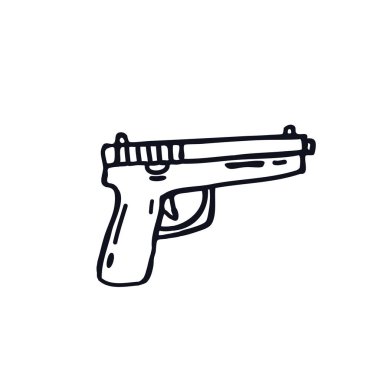 silah doodle simgesi