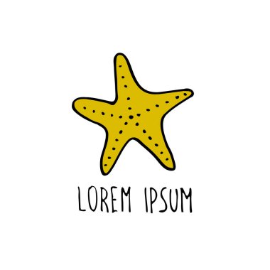 Deniz yıldızı doodle simgesi