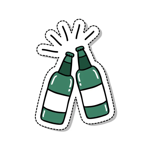 Пиво doodle значок — стоковий вектор