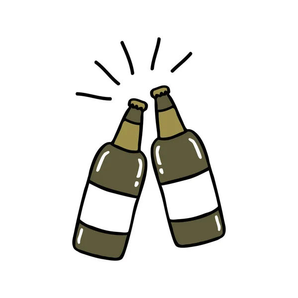 Bier doodle pictogram — Stockvector