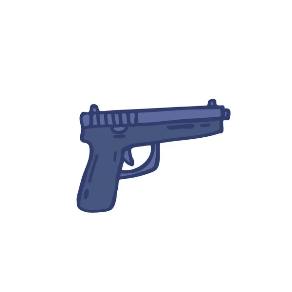 Gun Doodle Icon — Stock vektor