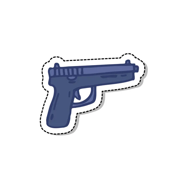 Pistola garabato icono — Vector de stock