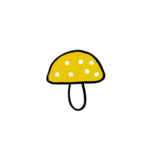 Amanita Doodle ikon — Stock vektor