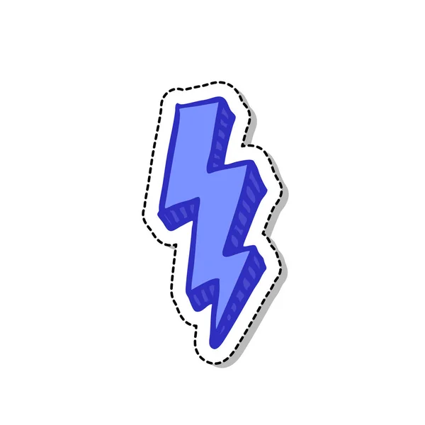 Blitz-Doodle-Symbol — Stockvektor