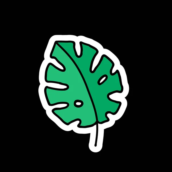 Monstera Doodle Icon — Stock vektor