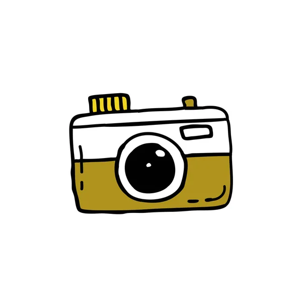 Ikona Doodle fotoaparátu — Stockový vektor