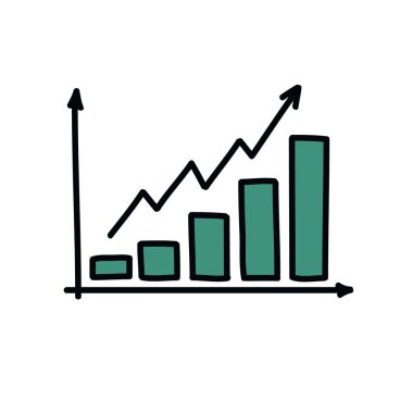 infographics doodle simgesi, vektör illüstrasyon
