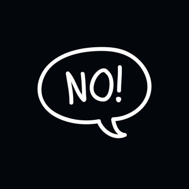 konuşma balonu karalama simgesi, vektör illüstrasyonu