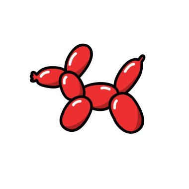 balon beyaz hava izole köpek simge 