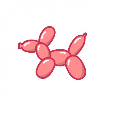 balon beyaz hava izole köpek simge 