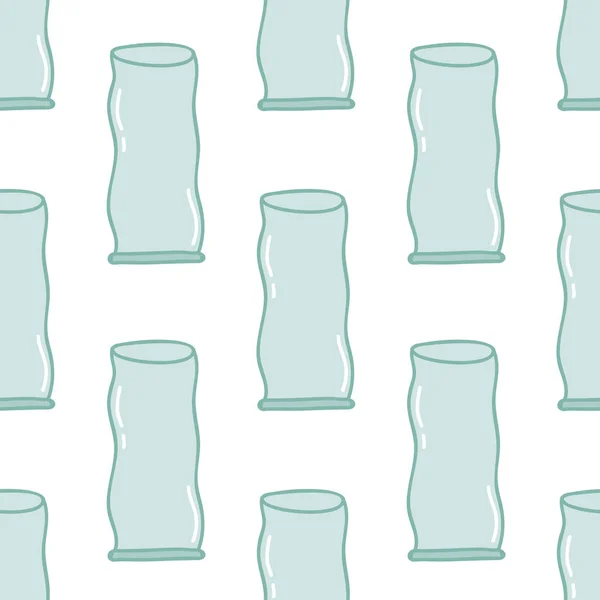 Weibliches Kondom nahtlose Doodle-Muster Illustration — Stockvektor