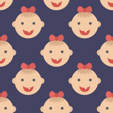 bebek dikişsiz desen, vektör illüstrasyon