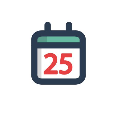 Takvim düzlüğü simgesi, vektör illüstrasyonu