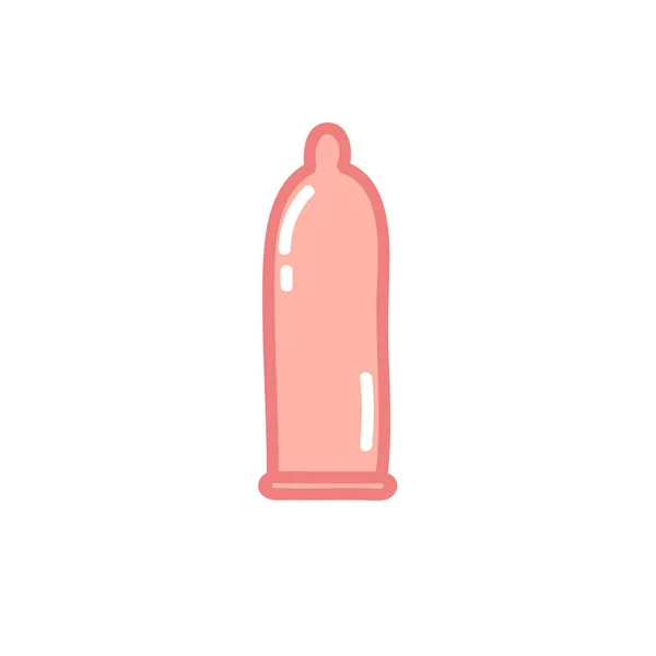 Condoom doodle icoon, vector illustratie — Stockvector