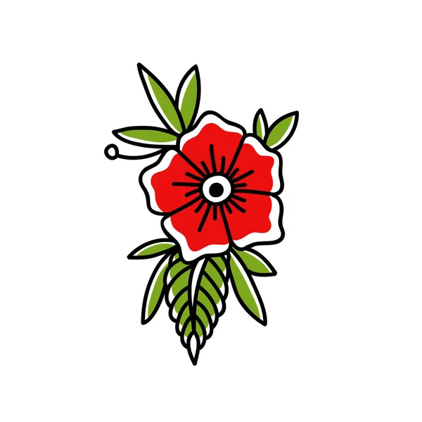 Иконка цветка, традиционная векторная иллюстрация — стоковый вектор