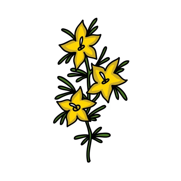 Icono de garabato flor, ilustración vectorial tradicional — Vector de stock