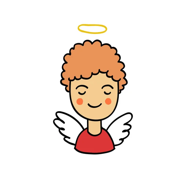 Ángel garabato icono, vector de ilustración — Vector de stock