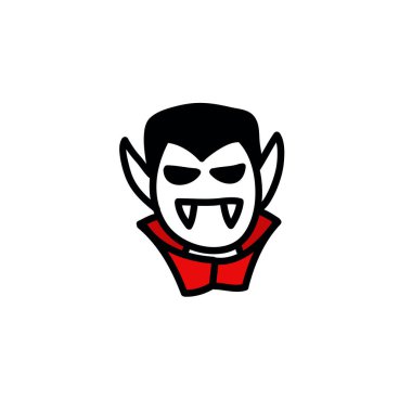 Dracula doodle simgesi, vektör illüstrasyonu