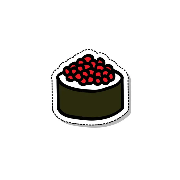 Rouleau avec icône de gribouillage caviar, illustration vectorielle — Image vectorielle