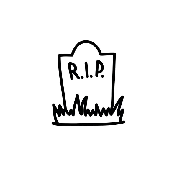 Gravestone doodle icon, ilustração vetorial —  Vetores de Stock