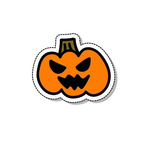 Halloween abóbora doodle ícone, ilustração vetorial —  Vetores de Stock