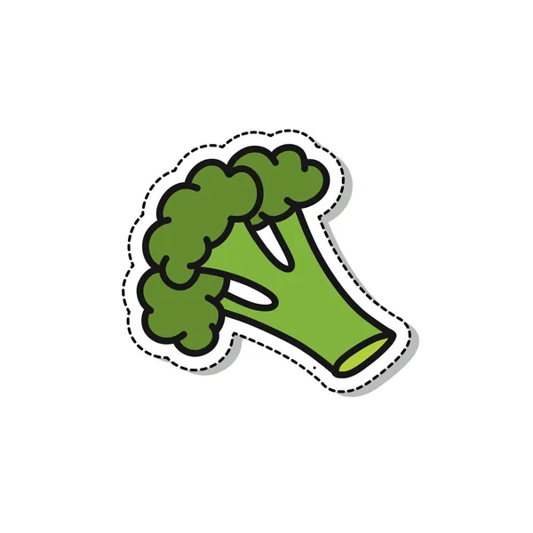 Ikona Bazgrołów Brokułów Ilustracja Koloru Wektora — Wektor stockowy