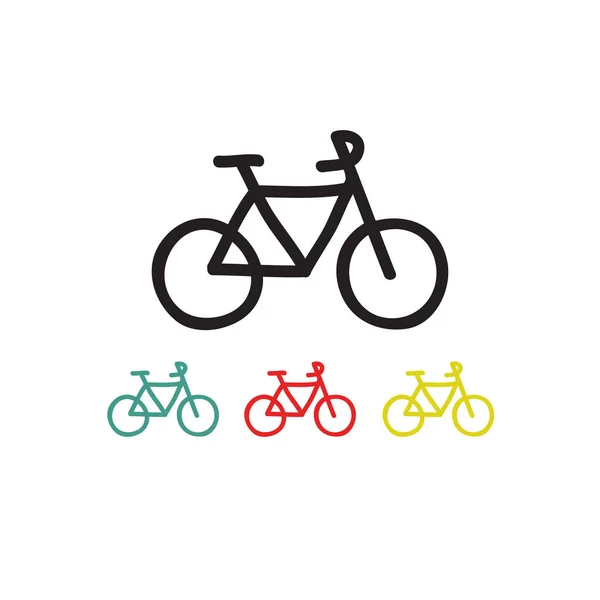 Kerékpár firka ikon, vektor illusztráció — Stock Vector
