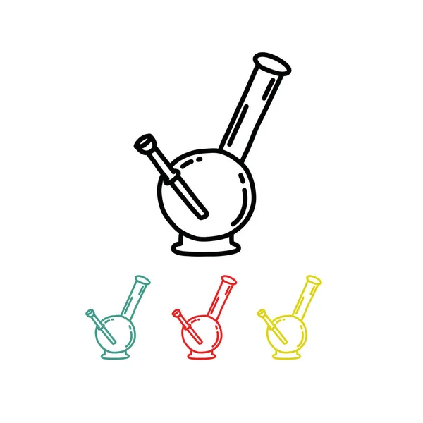 Tüten bong doodle simgesi, vektör illüstrasyonu — Stok Vektör