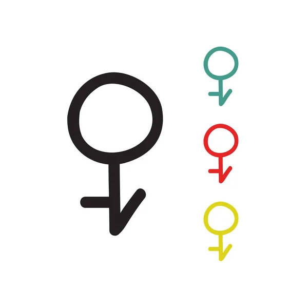 Równość płci ikona doodle, wektor ilustracja — Wektor stockowy