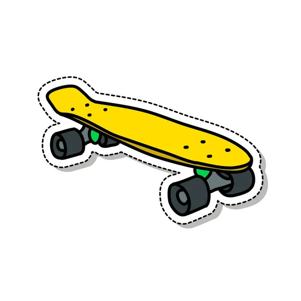 Penny board doodle icon, ilustração vetorial —  Vetores de Stock