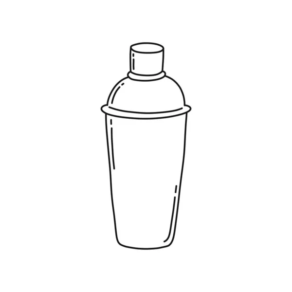 Icona Doodle Bar Shaker Illustrazione Colori Vettoriale — Vettoriale Stock