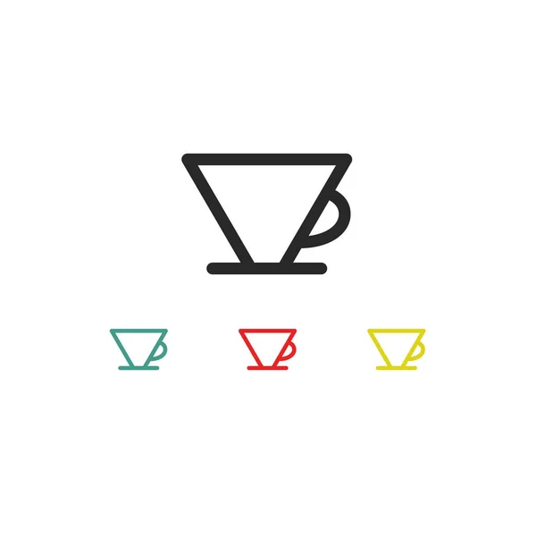 Εικονίδιο Γραμμής Κατασκευαστή Καφέ Διανυσματική Έγχρωμη Απεικόνιση — Διανυσματικό Αρχείο
